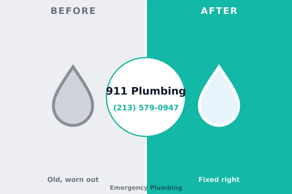 Before and after: plumbing repair Woodland Park, CO